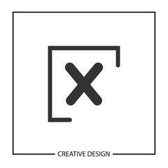 Obraz premium Initial Letter X Logo Template Vector Design