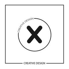 Fototapeta premium Initial Letter X Logo Template Vector Design