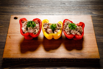 Stuffed pepper with meat