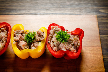 Stuffed pepper with meat