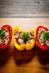 Stuffed pepper with meat