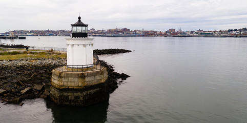Portland Breakwater Lighthouse Bug Light Leads Mariners into The Harbor