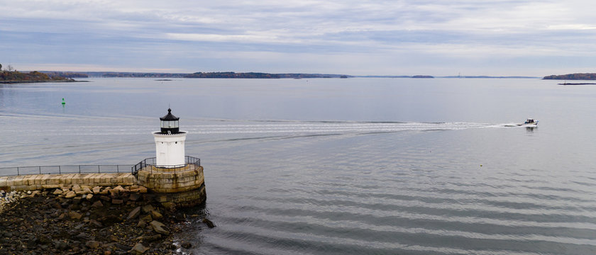 Portland Breakwater Lighthouse Bug Light Leads Mariners into The Harbor