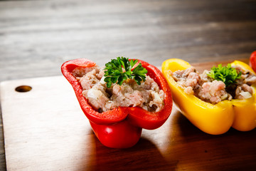 Stuffed pepper with meat