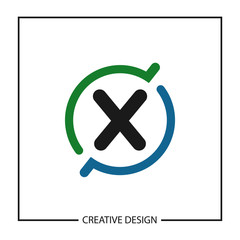 Obraz premium Initial Letter X Logo Template Vector Design