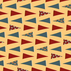 Tribal red and blue triangle flow