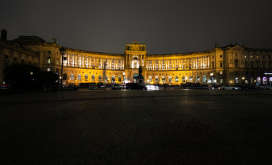 Fototapeta na wymiar Vienna Hofburg Imperial Palace at night - Austria