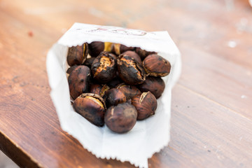cartoccio di castagne in trentino