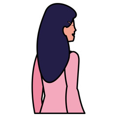 Cartoon woman icon