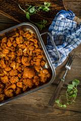 Tasty fried cauliflower.