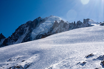 Fototapeta na wymiar off point skiing slopes