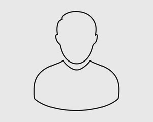 User line Icon on gray Background