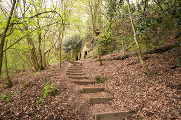 Hermits Cave at Dale Abbey, Derbyshire, Uk