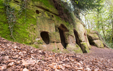 Hermits Cave at Dale Abbey, Derbyshire, Uk