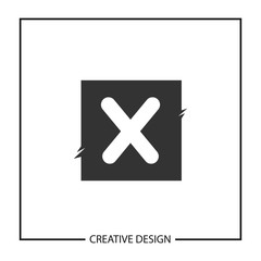 Fototapeta premium Pierwsza litera X Logo szablon wektor wzór