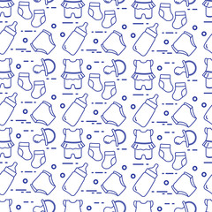 Newborn baby seamless pattern.