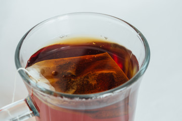 A cup of tea with teabag