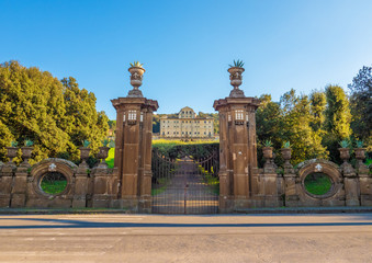 Frascati (Italy) - A little city of Castelli Romani in metropolitan area of Rome, famous for the many Villa of pontifical nobility. Here a view of historic center. 