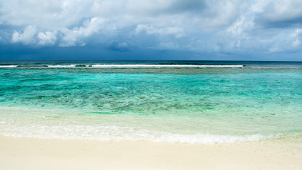 Fototapeta na wymiar Cloudy landscape of Indian ocean