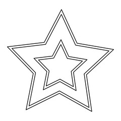 Star shape symbol black and white