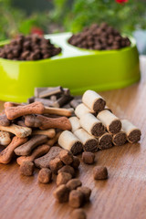 Dog food, multi colored