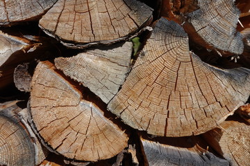 Brennholz im Stapel
