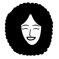 Cartoon woman icon