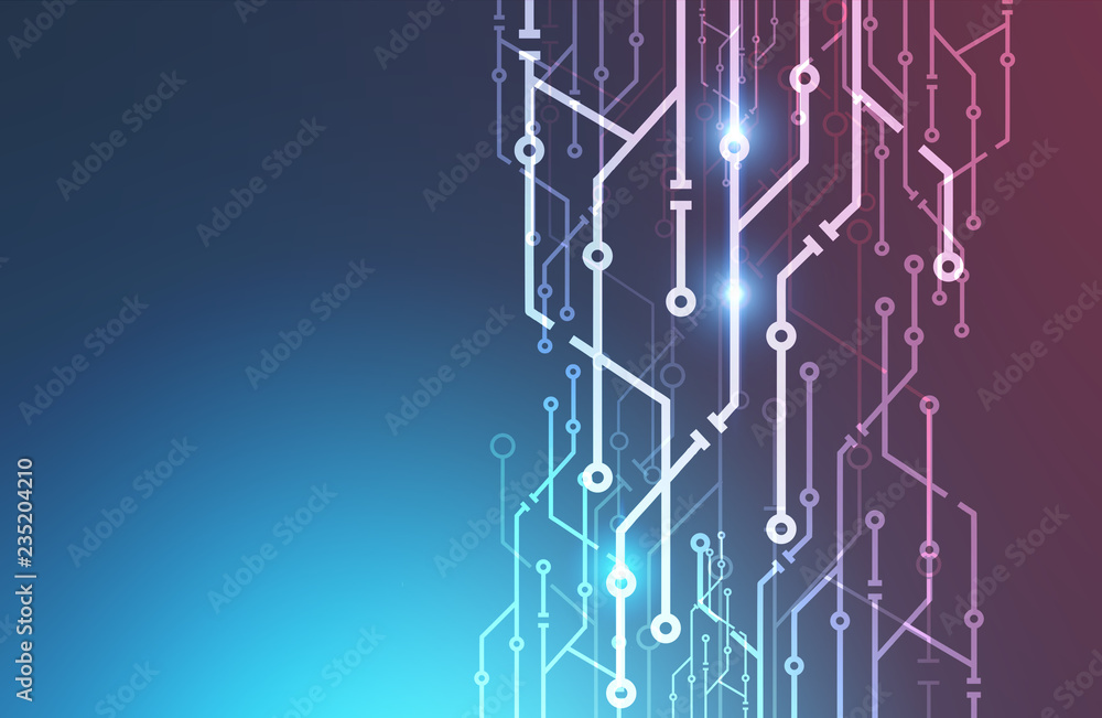 Poster abstract circuit interface mock up