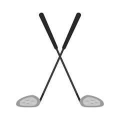 Golf clubs crossed