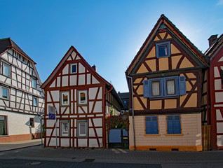 Fachwerkhäuser in der Altstadt von Windecken, Nidderau, Hessen, Deutschland 