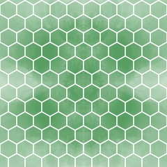 The geometric background made out of hexagons in various colors / The retro hexagon background / Hexagons