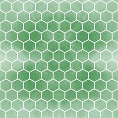 The geometric background made out of hexagons in various colors / The retro hexagon background / Hexagons