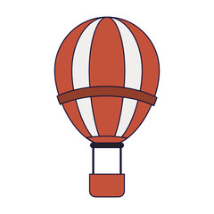 Hot air balloon isolated