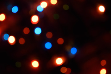 Colorful lights bokeh background, Chrismas