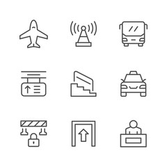 Set line icons of public navigation