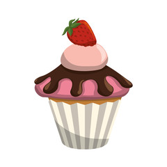 delicious cupcake sweet icon