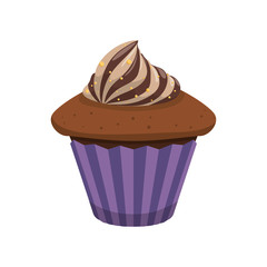 delicious cupcake sweet icon