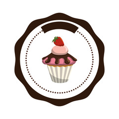 delicious cupcake sweet lace seal