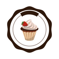 delicious cupcake sweet lace seal
