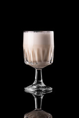 Cocktail on black background menu layout restaurant bar vodka wiskey tonic orange rum milk studio