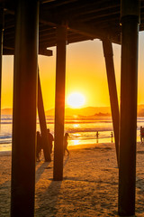 Setting Sun over Pismo Beach, CA