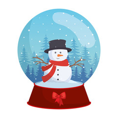 cute snowman christmas sphere