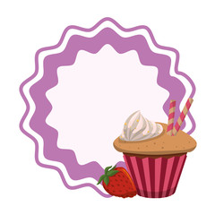 delicious cupcake sweet lace seal