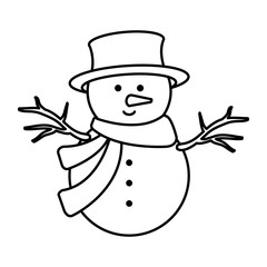 cute snowman christmas character