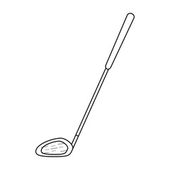 Golf club equipment in black and white