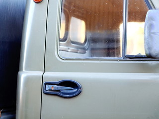 Window and door handle of retro lorry auto UAZ