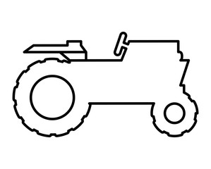 tractor agriculture silhouette icon