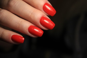 fashion red manicure