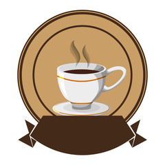 delicious coffee cup drink with lace