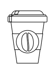 delicious coffee in plastic container